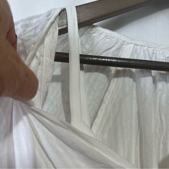 Bishop + Young Boho Belted Maxi Dress Womens Medium White Long Sleeve Lined NWT - Picture 6 of 10